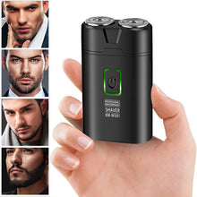 Load image into Gallery viewer, Electric Waterproof Shaver For Men USB Rechargeable Portable Rotary Double-head Shaver Mini Pocket shaver
