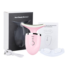 Load image into Gallery viewer, 2 Roller Face Massager Neck Beauty Device EMS LED Photon Therapy Skin Lifting Firming Reduce Double Chin Anti Wrinkle Skin Care
