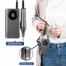 Load image into Gallery viewer, 35000RPM Electric Nail Drill Machine USB Charging for Nail Gel Polish Professional E-file Milling Nail Files Salon Tool
