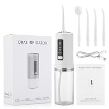 Load image into Gallery viewer, Electric Oral Irrigator Foldable Dental Water Jet Flosser USB 3 Mode Portable Water Jet Floss Tooth Pick Waterproof 230ml 4 Tips
