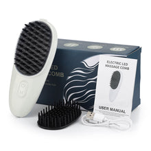 Load image into Gallery viewer, Red Blue Light Electric Massage Comb Scalp Head Massager Photon Physiotherapy Hair Care Comb Vibrating IPL Comb Anti Hair Loss
