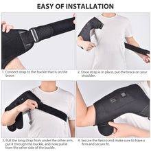 Load image into Gallery viewer, Electric Heat Therapy Adjustable Shoulder Brace Back Support Belt
