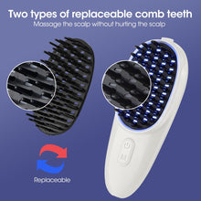 Load image into Gallery viewer, Red Blue Light Electric Massage Comb Scalp Head Massager Photon Physiotherapy Hair Care Comb Vibrating IPL Comb Anti Hair Loss
