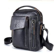 Load image into Gallery viewer, Men's Leather Solid Color Business Messenger Bag
