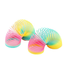Load image into Gallery viewer, Rainbow Spring Coil Toys Plastic Folding Spring Coil Sports Game
