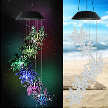 Load image into Gallery viewer, Outdoor Solar Wind Chime Lamp Hummingbird Butterfly Ball
