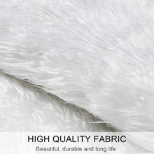 Load image into Gallery viewer, White Christmas Tree Skirt Plush Faux Fur Xmas Tree Carpet
