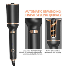 Load image into Gallery viewer, Black Automatic Spiral Electric Curling Iron Negative Ion
