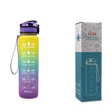 Load image into Gallery viewer, 1L Tritan Water Bottle With Time Marker Bounce Cover
