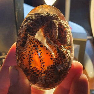 LED Lava Dragon Egg Ornamental Collection Decor Dinosaur Egg