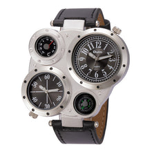 Load image into Gallery viewer, Men&#39;s Quartz Watch With Compass And Two Time Zones
