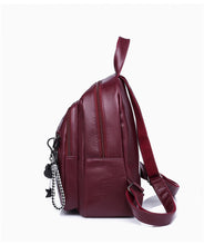 Load image into Gallery viewer, Fashion All-match Solid Color Lady's Leather Backpack
