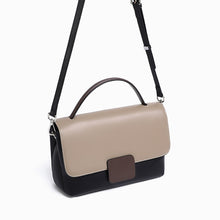 Load image into Gallery viewer, Women's All-match Color Contrast Leather Messenger Bag
