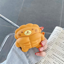 Load image into Gallery viewer, Muscle Bear Cartoon Silicone Earphone Case
