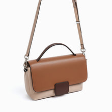 Load image into Gallery viewer, Women's All-match Color Contrast Leather Messenger Bag
