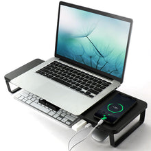 Load image into Gallery viewer, Ergonomic Monitor Holder Riser With 3 USB Port Laptop Stand
