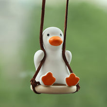 Load image into Gallery viewer, Car Pendant Cute Anime Little Duck Swing Rearview Mirror Ornaments
