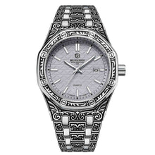 Load image into Gallery viewer, Spiral Crown Round Mechanical Men's Casual Quartz Watch
