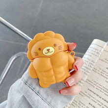 Load image into Gallery viewer, Muscle Bear Cartoon Silicone Earphone Case
