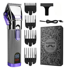 Load image into Gallery viewer, New Color Oil Head Professional Hair Clipper Electric Push Scissor LCD Adjustable Knife Distance Men's Hair Barber
