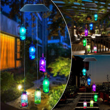 Load image into Gallery viewer, Outdoor Solar Wind Chime Lamp Hummingbird Butterfly Ball
