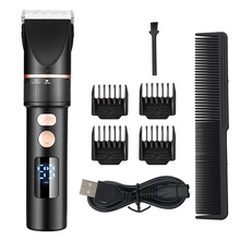 Load image into Gallery viewer, Electric Titanium Ceramic Blade Salon Hair Trimmer Titanium Ceramic Blade Salon Men Hair Cutting Barber Machine LCD Display
