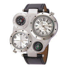 Load image into Gallery viewer, Men&#39;s Quartz Watch With Compass And Two Time Zones
