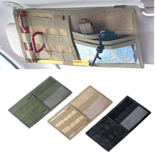 Load image into Gallery viewer, Tactical Vehicle Sun Visor Organizer Panel CD Storage Bag
