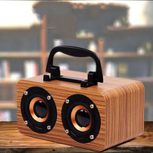 Load image into Gallery viewer, Wooden Wireless Bluetooth Speaker Portable Outdoor

