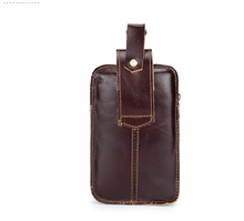 Load image into Gallery viewer, Oil Wax Leather Retro Style Small Waist Bag
