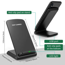 Load image into Gallery viewer, Fast Charging Vertical Wireless Charger Phone Desktop Stand
