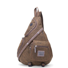 Load image into Gallery viewer, Multifunctional Brown Canvas Chest Bag
