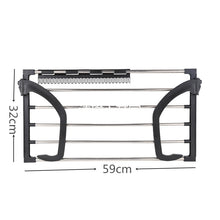 Load image into Gallery viewer, Stainless Steel Balcony Drying Rack Shoe Rack Portable Window Frame Hanger
