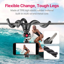 Load image into Gallery viewer, Black Octopus Mobile Phone Clip Gimbal Tripod Set
