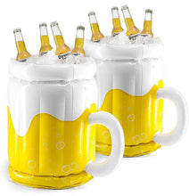 Load image into Gallery viewer, Large Inflatable Beer Mug Cooler Pool Float Drink Cooler
