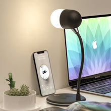 Load image into Gallery viewer, 3 IN 1 Desk Lamp With Qi Wireless Charger Bluetooth Speaker
