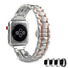 Load image into Gallery viewer, Butterfly Buckle Metal Stainless Steel Watch Strap
