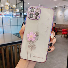 Load image into Gallery viewer, Luxury 3D Cute Flower Spin Stand Holder Phone Case
