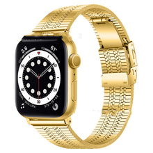 Load image into Gallery viewer, General High-grade Five-bead Back Buckle Steel Watch Belt
