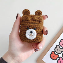 Load image into Gallery viewer, Plush Brown Bear Bluetooth Headset Case
