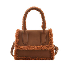 Load image into Gallery viewer, Plush Design Fur Stitching One-shoulder Messenger Bag
