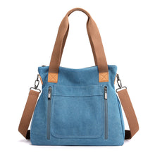 Load image into Gallery viewer, Portable Large-capacity Female Casual Canvas Shoulder Bag
