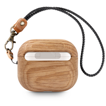 Load image into Gallery viewer, Back Cover Solid Wood Bluetooth Earphone Case
