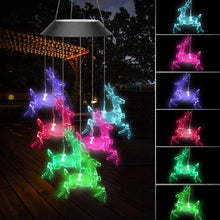 Load image into Gallery viewer, Outdoor Solar Wind Chime Lamp Hummingbird Butterfly Ball
