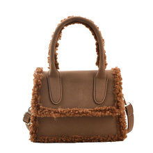 Load image into Gallery viewer, Plush Design Fur Stitching One-shoulder Messenger Bag
