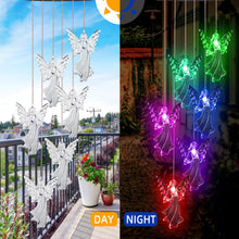Load image into Gallery viewer, Outdoor Solar Wind Chime Lamp Hummingbird Butterfly Ball
